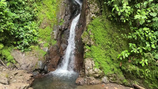 Beautiful waterfall in rainforest of Costa Rica