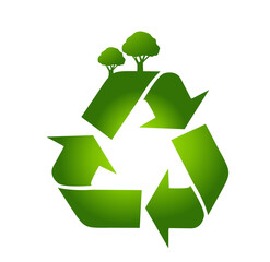 Obraz premium Vector recycle sign illustration
