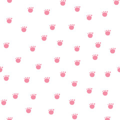seamless pattern with cat foot print