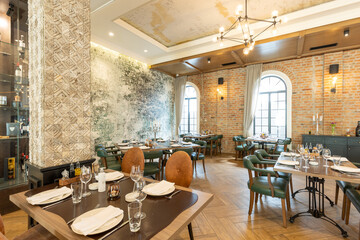 Interior of a modern hotel restaurant