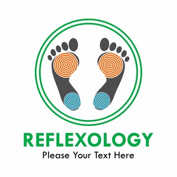 Reflexology foot logo template illustration