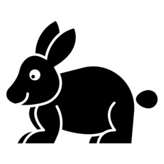Rabbit Icon Cartoon and Cute Bunny