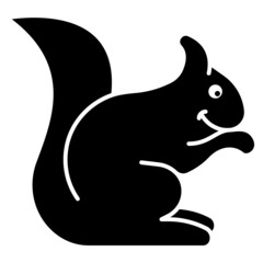 Squirrel Icon Cartoon. Animal Autumn Character Symbol Vector
