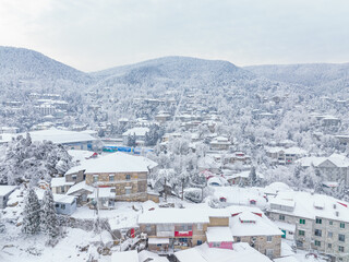 Winter snow scene in Lushan 5A Scenic Area, Jiujiang City, Jiangxi Province