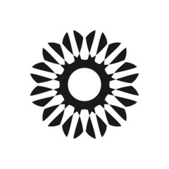 Mandala flower vector. Sunflower abstract logo Icon. Elegant, Modern, Luxury Style