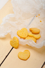 heart shaped shortbread valentine cookies