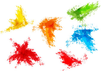 Abstract vector Splash set Color of paint. Paint splashes set.Vector illustration design.