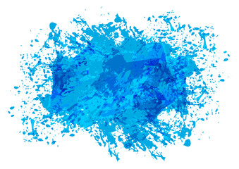 abstract vector splatter blue color background, illustration vector background