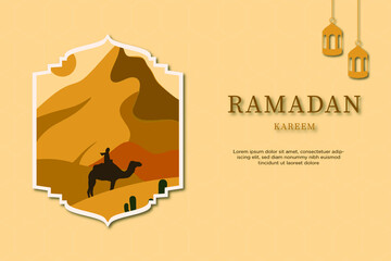 Ramadan card template. 