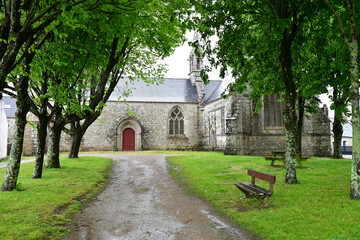 Fototapeta na wymiar Plozevet; France - may 16 2021 : Trinite church
