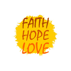 Faith, Hope, Love icon isolated on white background