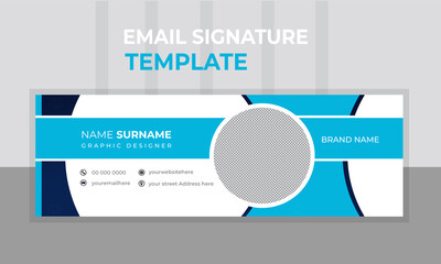 Fototapeta na wymiar Corporate Email Signature template Vector Design.