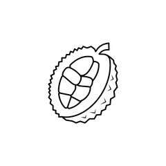 Fototapeta premium Outline icon of durian. Durian icon