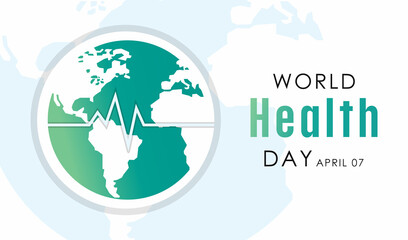 Vector illustration design Of World Health Day, a global health awareness day celebrated every year on 7th April.