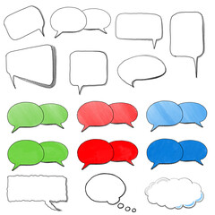 set of speech bubbles
