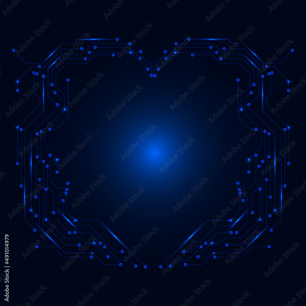 Poster Circuit Board Copy Space Template Design Technology Futuristic Vector Background.