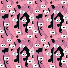 Obraz premium Kids seamless worms pattern for fabrics and textiles and packaging and linens and gifts and cards and hobbies