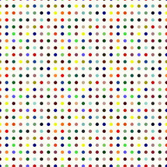 vector seamless pattern with ordered  multicolored dots, wrapping paper