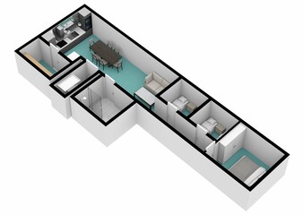 Underground bunker. Bunker. Bunker floor plan. Bunker floor plan. 3D illustration.