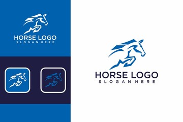 Abstract horse logo design