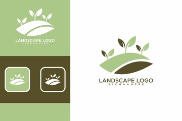 Landscape logo design template