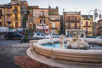 City Centre of Barrafranca, Enna, Sicily, Italy, Europe