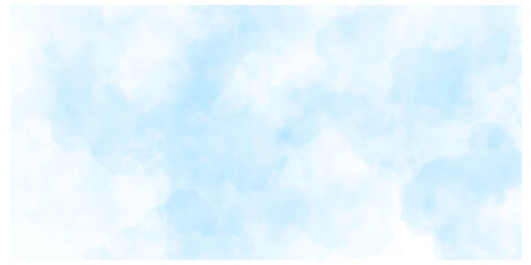 Minimalistic artistic abstraction in the form of clouds (fog or steam) in blue on a white background