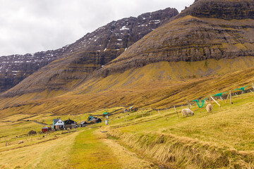 Obraz premium View of the Muli on Bordoy island. Faroe Island.