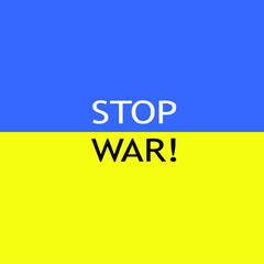 Poster no war. A moth in the colors of the Ukrainian flag sits on a bomb. The inscription no to war