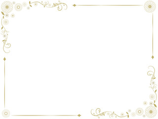 ビンテージなフラワーモチーフのフルフレーム背景素材