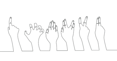 shapes of a hand in different poses