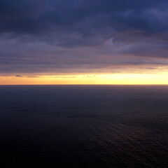 Gray clouds over the mediterranean sea in southern France, Cassis