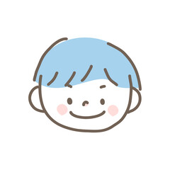 Illustration of a boy's face isolated