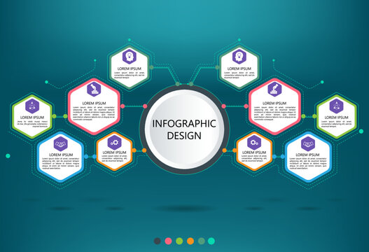 modern vector infographic With 10 Elements