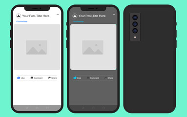 Mobile Phone Mock Up With Light and Dark Mode