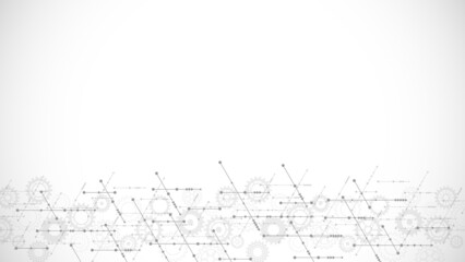 Obraz premium Abstract technology background with arrows and lines. Concepts and ideas for hi-tech digital technology and engineering design