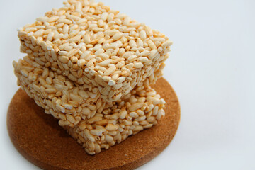 popcorn for proper nutrition on a light background