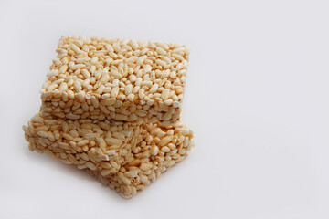 popcorn for proper nutrition on a light background