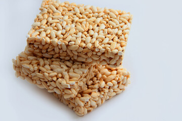 popcorn for proper nutrition on a light background