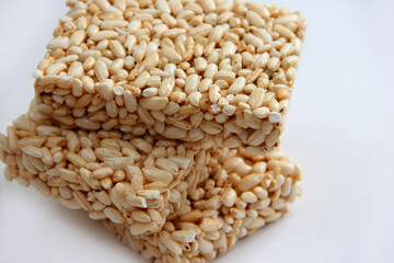 popcorn for proper nutrition on a light background
