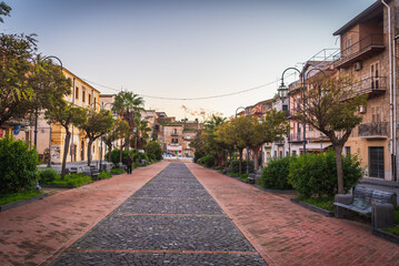 City Centre of Barrafranca, Enna, Sicily, Italy, Europe