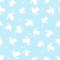 Peace dove seamless pattern
