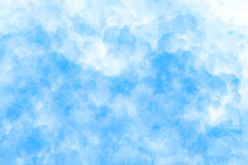 Blue light watercolor, ink, abstract backround texture. Copy space for banner, poster, backdrop. High resolution colorful watercolor texture. There is blank place for text, textures design art work.