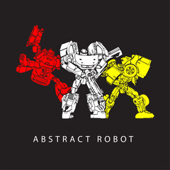 robot silhouette vector graphic print child t shirt