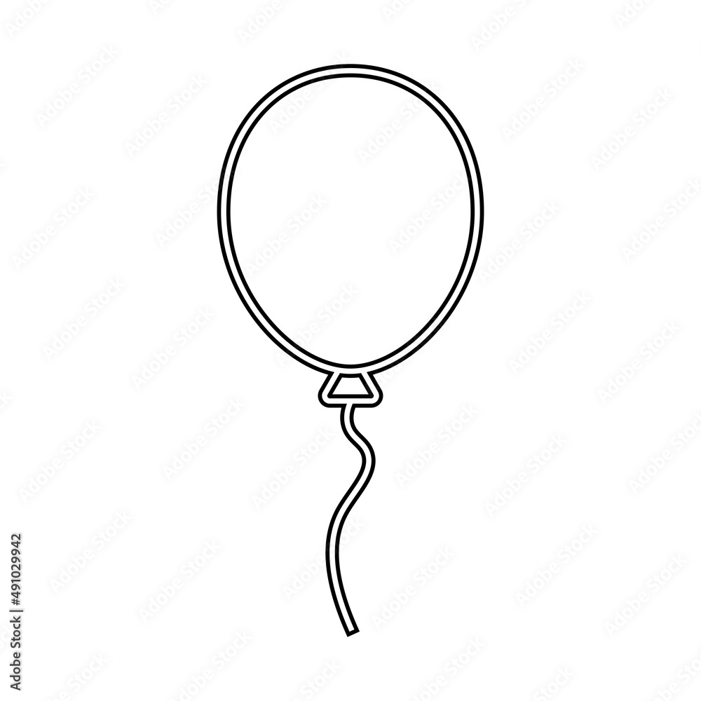 Sticker balloon icon in line style