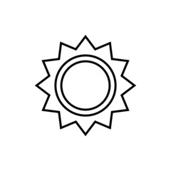 Sun icon in line style