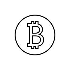 Bitcoin icon in line style