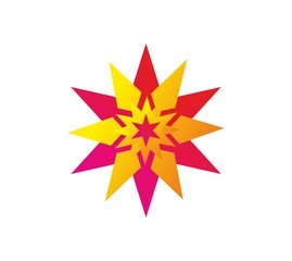 Fototapeta premium abstract colorful star shape vector