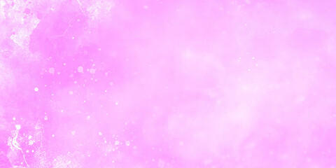 Pink background with space and Dark pink abstract watercolor background with blots and splash with paper texture. Dark pink paper texture water color painted illustration.