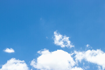 Blue sky and white cloud. Natural background and texture.